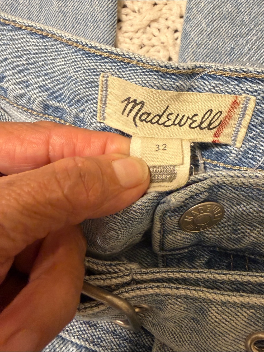 Madewell Belted Baggy Jeans 32 - Picture 3 of 9